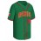 Men's #34 Mexico-Inspired Green Baseball Jersey with Red Letter Embroidery - V-Neck, Short Sleeve, Breathable Polyester, Button-Up Sports Uniform for Training, Competition & Casual Wear