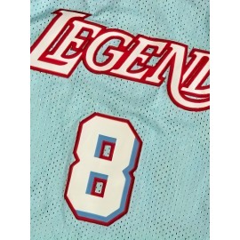 Men's #8-24 Light Blue Basketball Jersey - Breathable Embroidered Polyester Sports Shirt for Training, Competition & Casual Wear, Sizes S-XXXL, Round Neck, Loose Fit, Perfect for Spring, Summer & Fall