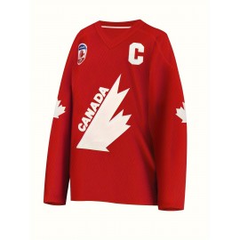 Hockey Jersey T-shirt For Men, GRETZKY & #99 Graphic Print Long Sleeve Tees For Match Training