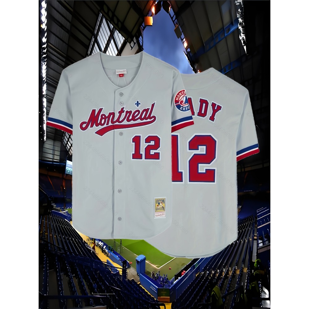12 Men'S Baseball Jersey Sports Training Jersey Gray Breathable Comfortable Shirt S-3XL 12 Men'S Baseball Jersey Sports Training Jersey Gray Breathable Comfortable Shirt S-3XL