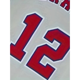 12 Men'S Baseball Jersey Sports Training Jersey Gray Breathable Comfortable Shirt S-3XL