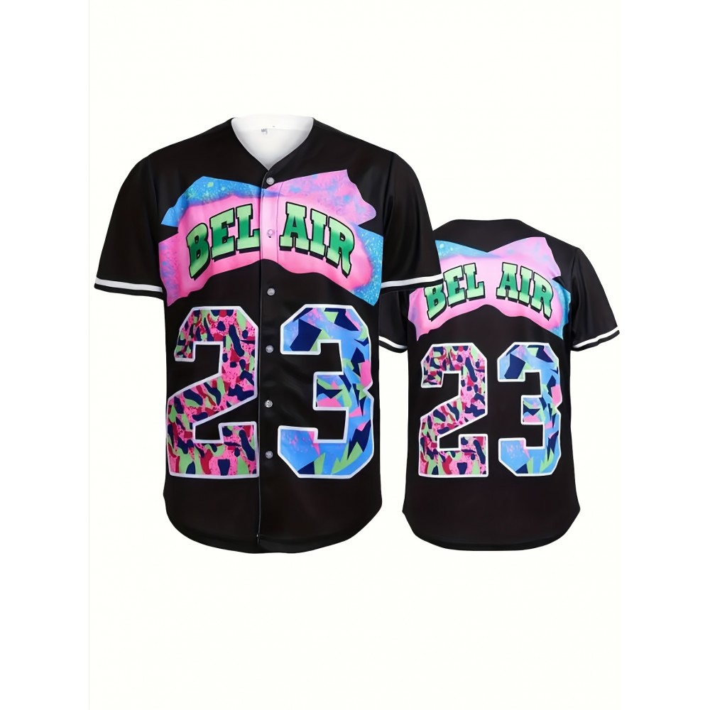 23 Men's Baseball Jersey Sports Training Jersey Black Breathable Comfortable Shirt S-3XL 23 Men's Baseball Jersey Sports Training Jersey Black Breathable Comfortable Shirt S-3XL