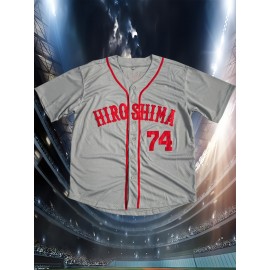 74 Men'S Baseball Jersey Sports Training Jersey Gray Breathable Comfortable Shirt S-3XL