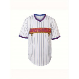 44 Men'S Baseball Jersey White Stripes Sports Training S-3XL