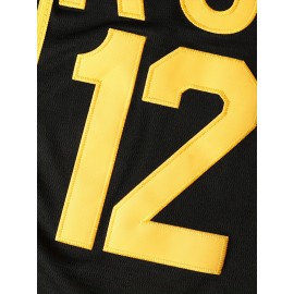 1pc Men's V-Neck Baseball Jersey - 100% Polyester Knit Fabric, Loose Fit with Button Closure, Breathable & Comfortable for Sports Training, Casual Wear, and Outdoor Activities - Sizes S-3XL