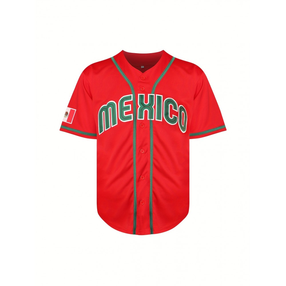 #34 Men's Baseball Jersey, Red Sports Training Jersey, Breathable And Comfortable Shirt S-3XL #34 Men's Baseball Jersey, Red Sports Training Jersey, Breathable And Comfortable Shirt S-3XL