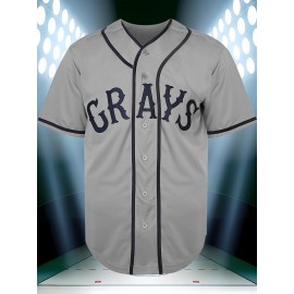 20 Men's Baseball Jersey Gray Sports Training Casual S-3XL