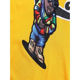 Retro Series Men'S Baseball Jersey Button-up Shirt Short Sleeve Hip Hop Sports Uniform