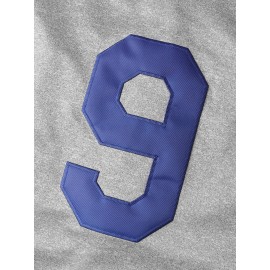 Stitched #9 Grey Baseball Jersey Red Letter Embroidery V Neck Short Sleeve Baseball Shirt, Breathable Button-Up Sports Uniform For Training Competition Party