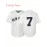 Men's American # 7 White Striped Baseball Jersey Suitable for Team Training And Street Wear In Spring, Summer, And Autumn, Size S-3XL